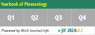 Yearbook of Phraseology - WoS Journal Info