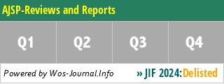 AJSP-Reviews and Reports - WoS Journal Info