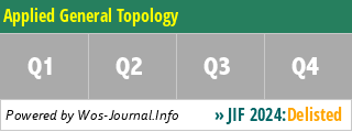 Applied General Topology - WoS Journal Info