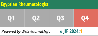 Egyptian Rheumatologist - WoS Journal Info