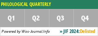 PHILOLOGICAL QUARTERLY - WoS Journal Info