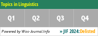 Topics in Linguistics - WoS Journal Info