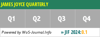 JAMES JOYCE QUARTERLY - WoS Journal Info