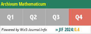 Archivum Mathematicum - WoS Journal Info