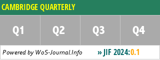 CAMBRIDGE QUARTERLY - WoS Journal Info