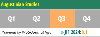 Augustinian Studies - WoS Journal Info