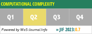 COMPUTATIONAL COMPLEXITY - WoS Journal Info