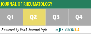 JOURNAL OF RHEUMATOLOGY - WoS Journal Info