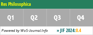 Res Philosophica - WoS Journal Info