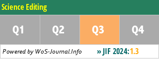Science Editing - WoS Journal Info