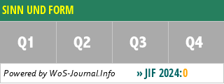 SINN UND FORM - WoS Journal Info