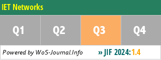 IET Networks - WoS Journal Info