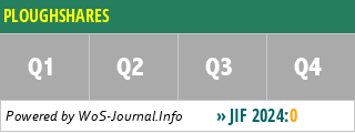 PLOUGHSHARES - WoS Journal Info