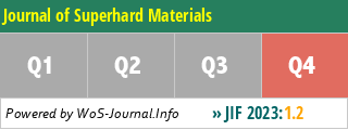 Journal of Superhard Materials - WoS Journal Info