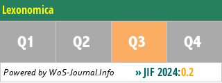 Lexonomica - WoS Journal Info