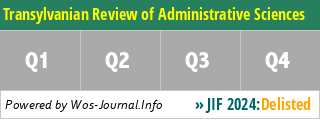 Transylvanian Review of Administrative Sciences - WoS Journal Info