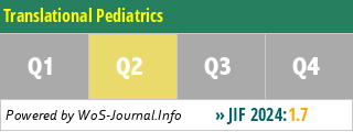 Translational Pediatrics - WoS Journal Info