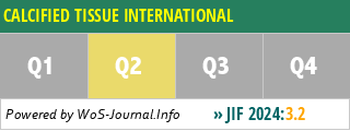 CALCIFIED TISSUE INTERNATIONAL - WoS Journal Info
