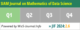 SIAM Journal on Mathematics of Data Science - WoS Journal Info