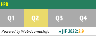 HPB - WoS Journal Info