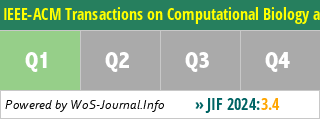 IEEE-ACM Transactions on Computational Biology and Bioinformatics - WoS Journal Info