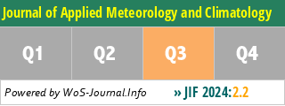 Journal of Applied Meteorology and Climatology - WoS Journal Info