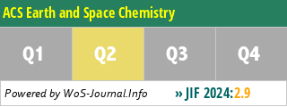 ACS Earth and Space Chemistry - WoS Journal Info