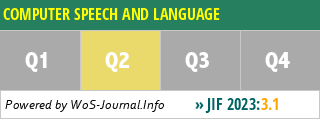 COMPUTER SPEECH AND LANGUAGE - WoS Journal Info
