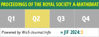PROCEEDINGS OF THE ROYAL SOCIETY A-MATHEMATICAL PHYSICAL AND ENGINEERING SCIENCES - WoS Journal Info