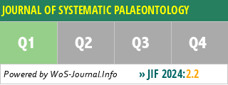 JOURNAL OF SYSTEMATIC PALAEONTOLOGY - WoS Journal Info