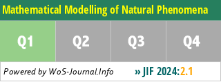 Mathematical Modelling of Natural Phenomena - WoS Journal Info
