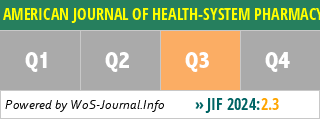 AMERICAN JOURNAL OF HEALTH-SYSTEM PHARMACY - WoS Journal Info