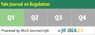 Yale Journal on Regulation - WoS Journal Info