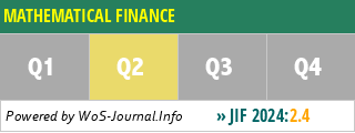 MATHEMATICAL FINANCE - WoS Journal Info