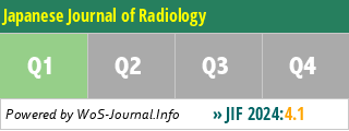 Japanese Journal of Radiology - WoS Journal Info