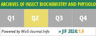 ARCHIVES OF INSECT BIOCHEMISTRY AND PHYSIOLOGY - WoS Journal Info