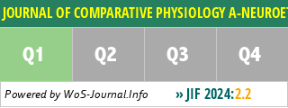 JOURNAL OF COMPARATIVE PHYSIOLOGY A-NEUROETHOLOGY SENSORY NEURAL AND BEHAVIORAL PHYSIOLOGY - WoS Journal Info
