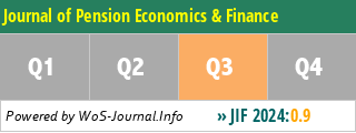 Journal of Pension Economics & Finance - WoS Journal Info