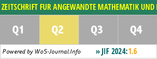 ZEITSCHRIFT FUR ANGEWANDTE MATHEMATIK UND PHYSIK - WoS Journal Info