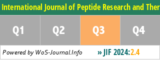 International Journal of Peptide Research and Therapeutics - WoS Journal Info