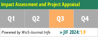 Impact Assessment and Project Appraisal - WoS Journal Info