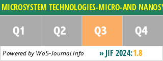 MICROSYSTEM TECHNOLOGIES-MICRO-AND NANOSYSTEMS-INFORMATION STORAGE AND PROCESSING SYSTEMS - WoS Journal Info