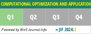 COMPUTATIONAL OPTIMIZATION AND APPLICATIONS - WoS Journal Info