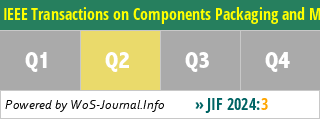 IEEE Transactions on Components Packaging and Manufacturing Technology - WoS Journal Info