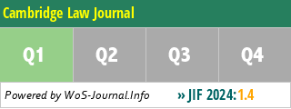 Cambridge Law Journal - WoS Journal Info