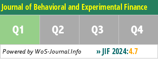 Journal of Behavioral and Experimental Finance - WoS Journal Info