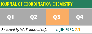 JOURNAL OF COORDINATION CHEMISTRY - WoS Journal Info