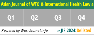 Asian Journal of WTO & International Health Law and Policy - WoS Journal Info