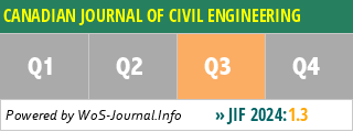 CANADIAN JOURNAL OF CIVIL ENGINEERING - WoS Journal Info