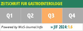 ZEITSCHRIFT FUR GASTROENTEROLOGIE - WoS Journal Info
